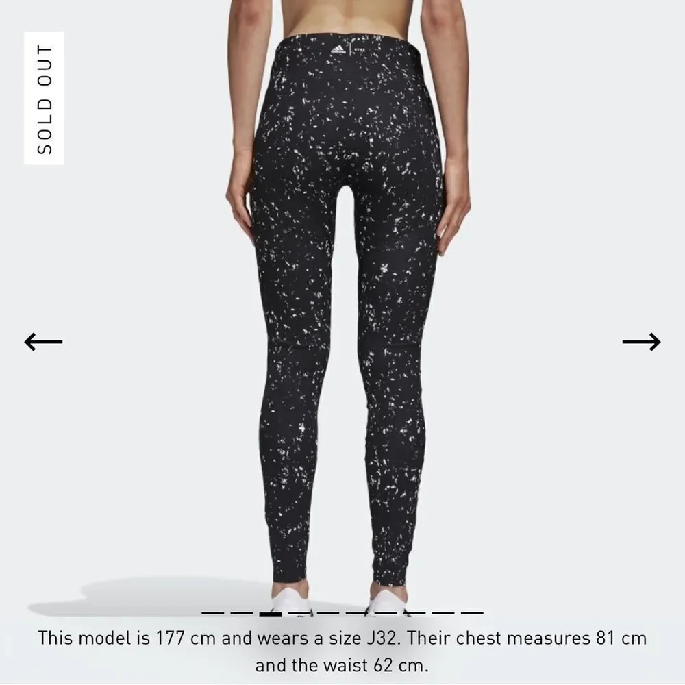 adidas Hyke Splatter Effect Performance Leggings - Picture 9 of 11